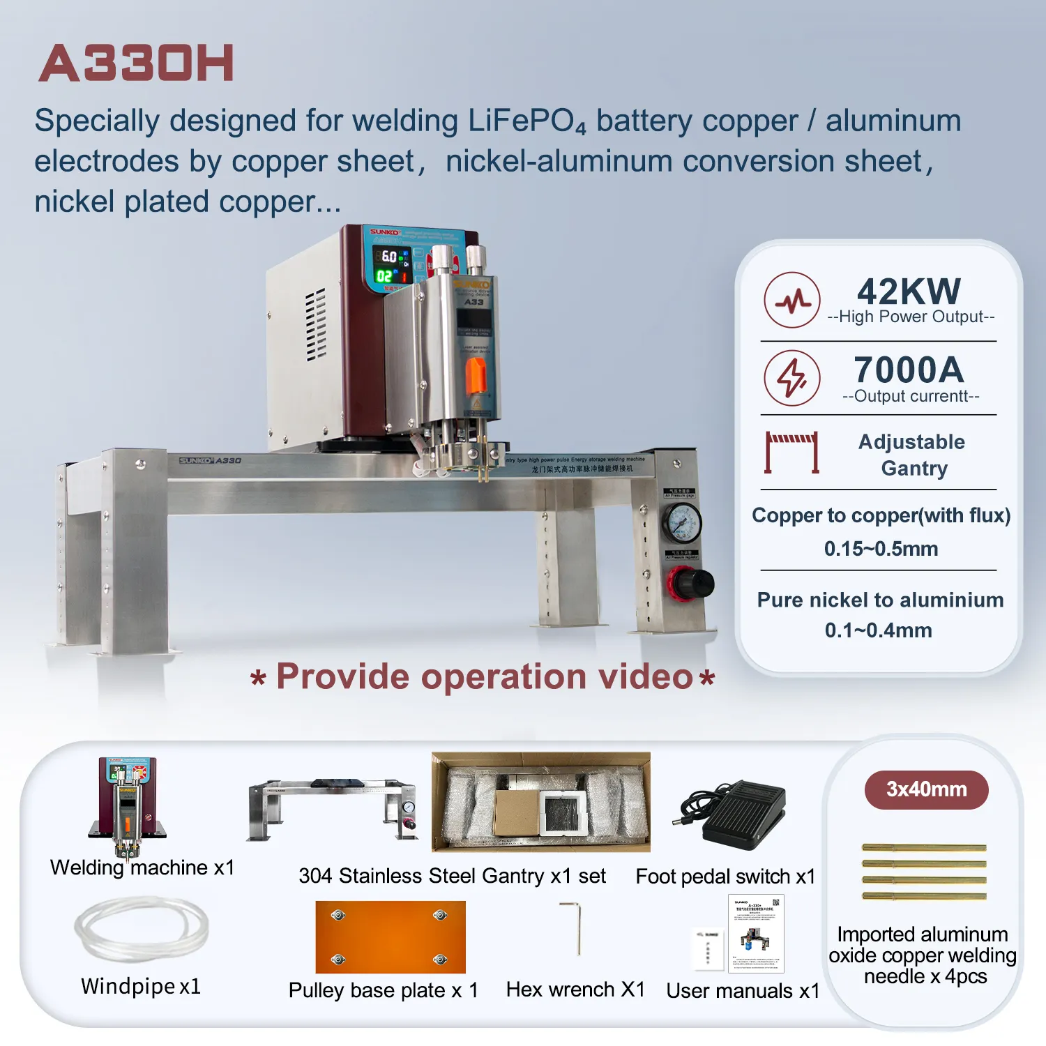 SUNKKO SPOT WELDING MACHINE A330H - Image 3